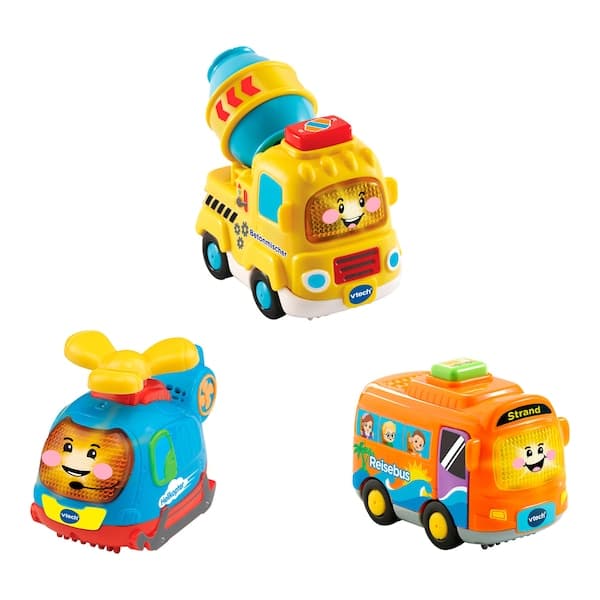 Vtech - TUT TUT BABY FLITZER - Fahrzeuge 3er Set (Reisebus, Helikopter, Betonmischer)
